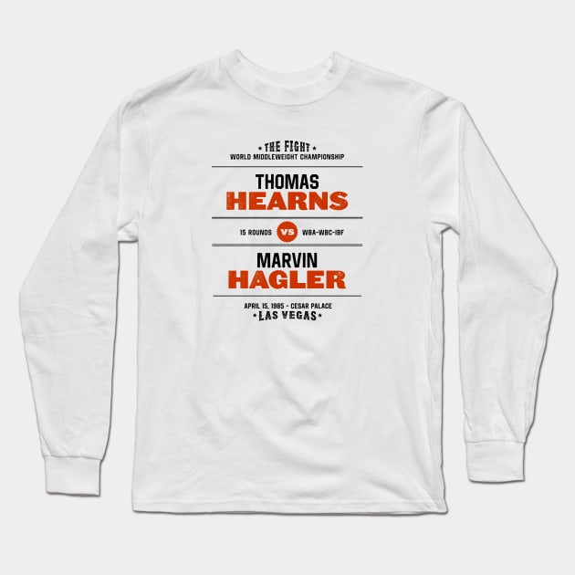 Hearns vs. Hagler Long Sleeve T-Shirt by attadesign